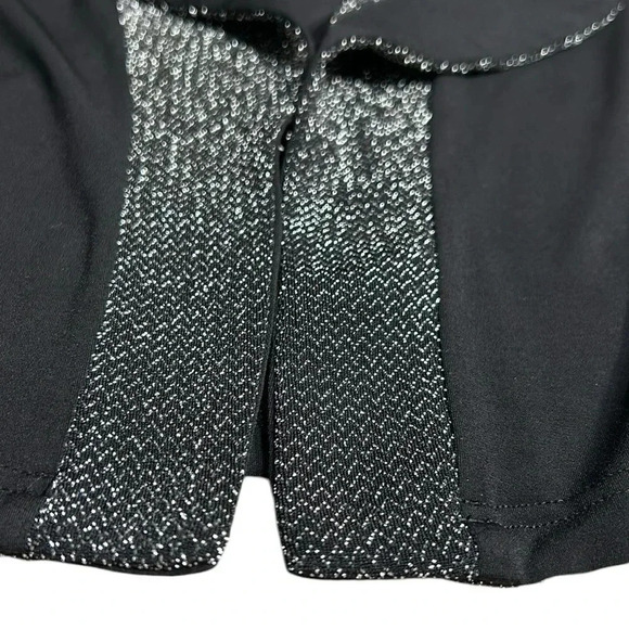 TRIBAL formal blazer, women medium. Black,bling silver, v neck,one hook,event - Picture 8 of 11